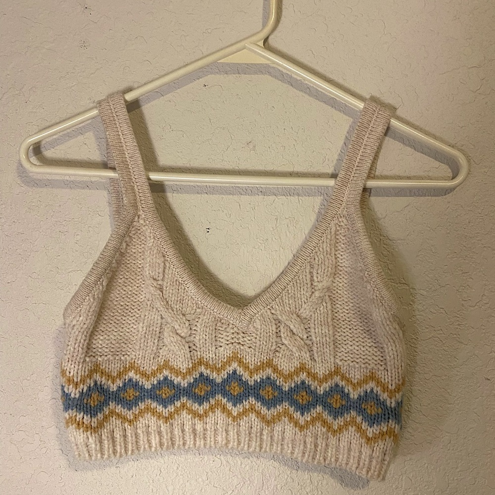 Sage and Oak Knit Tank Top, Size Large